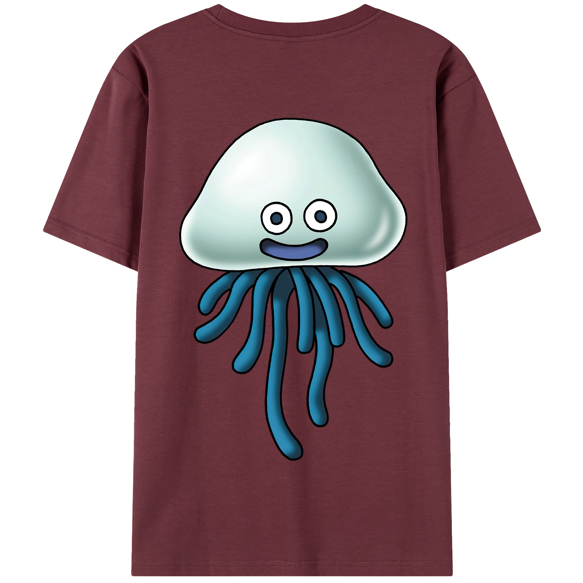 （画像用） ドラゴンクエスト Doragon Kuesuto Dragon Quest 綿100％半袖Tシャツ（背面プリント）